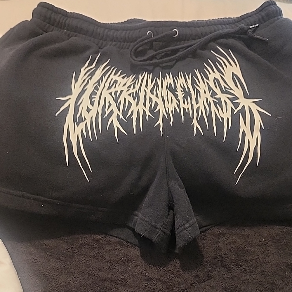 Black Graphic Women's Shorts